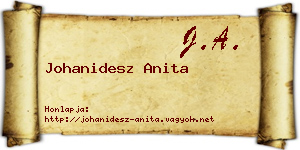 Johanidesz Anita névjegykártya